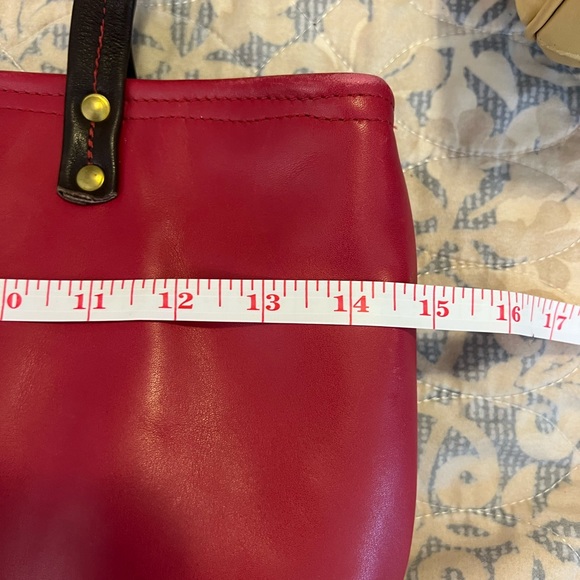 ALTAI MADE IN USA ART BAG RED BROWN LEATHER VGUC CHICAGO BULLS RED COLOR - Picture 6 of 16